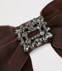 Roger Vivier Brown Embellished Bow Hair Clip
