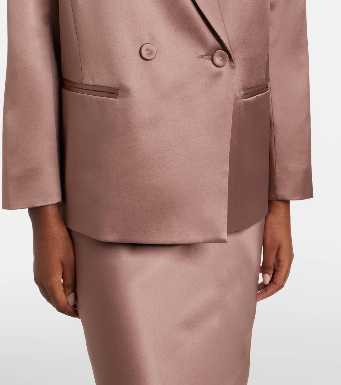 The Sei - Kruvaze ipek saten blazer