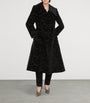 Burberry Black Silk-Blend Velvet Tailored Coat