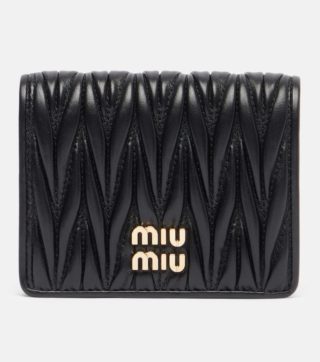 Miu Miu - محفظة جلدية مبطنة بشعار العلامة