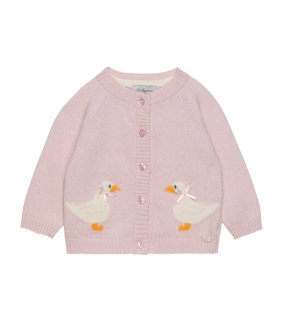 Wool-Blend Duck Intarsia Cardigan (1-9 Months)