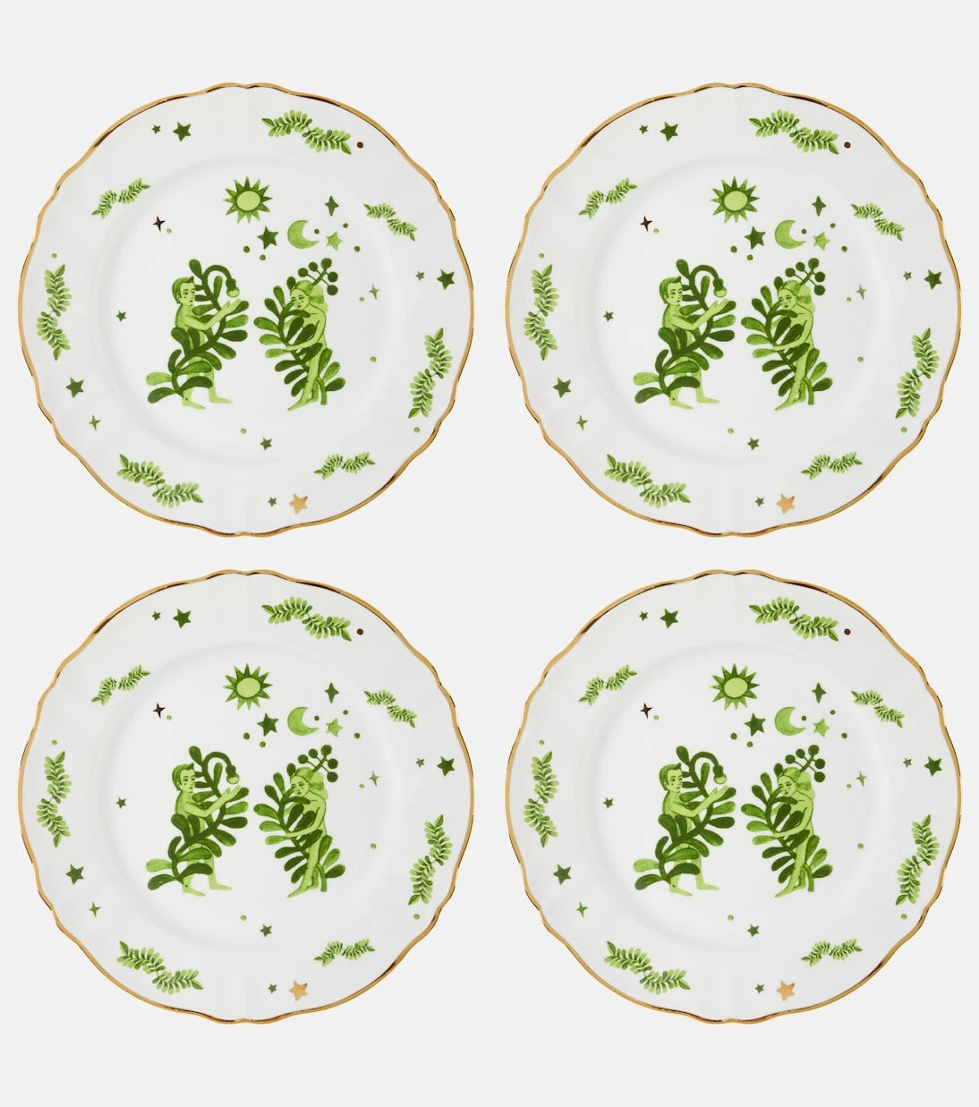 Bitossi - Eden set of 4 porcelain dinner plates
