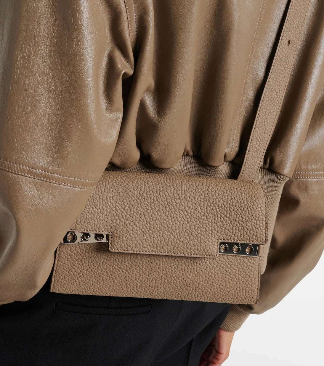 Delvaux - Tempête City Small leather crossbody bag