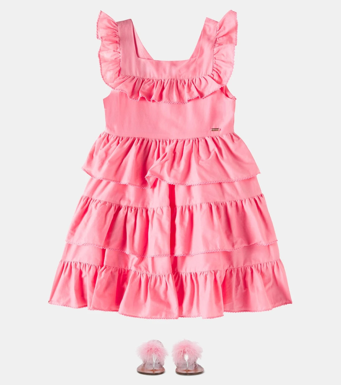 Patachou - Ruffled tiered cotton dress