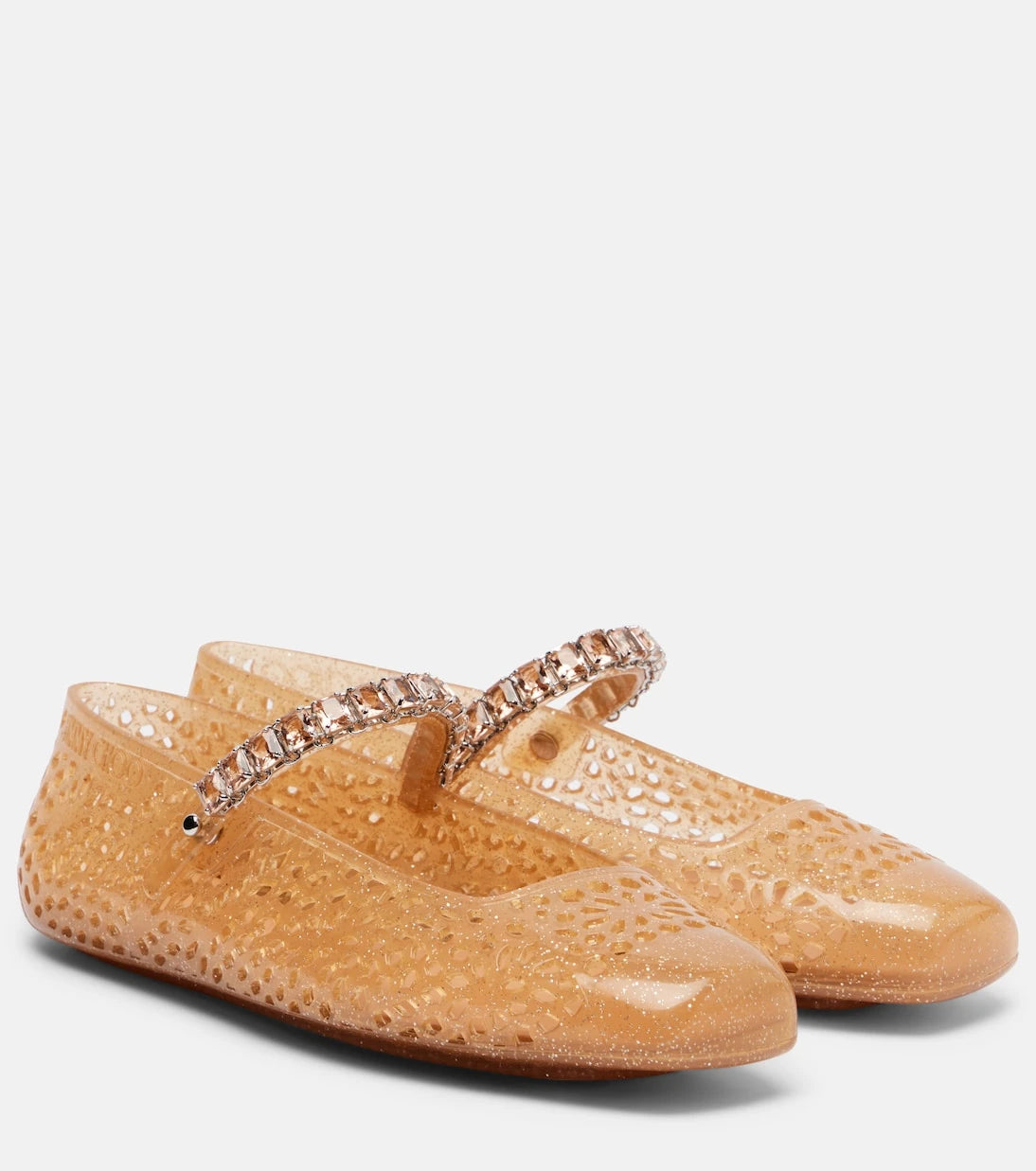 Jimmy Choo - Jelly crystal-embellished ballet flats