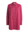 Derek Rose Pink Cotton Stripe Nightshirt