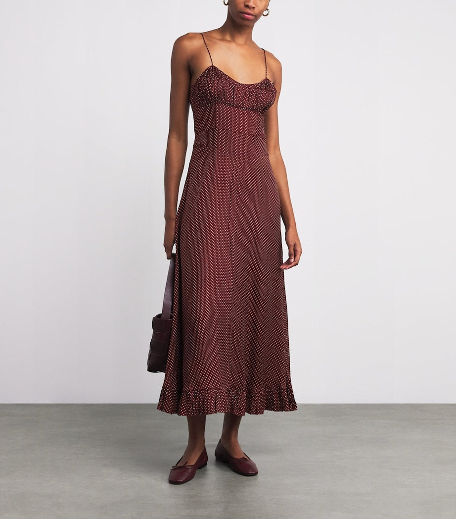 DÔEN Silk-Blend Rosaria Maxi Dress