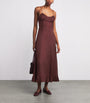 DÔEN Silk-Blend Rosaria Maxi Dress Burgundy