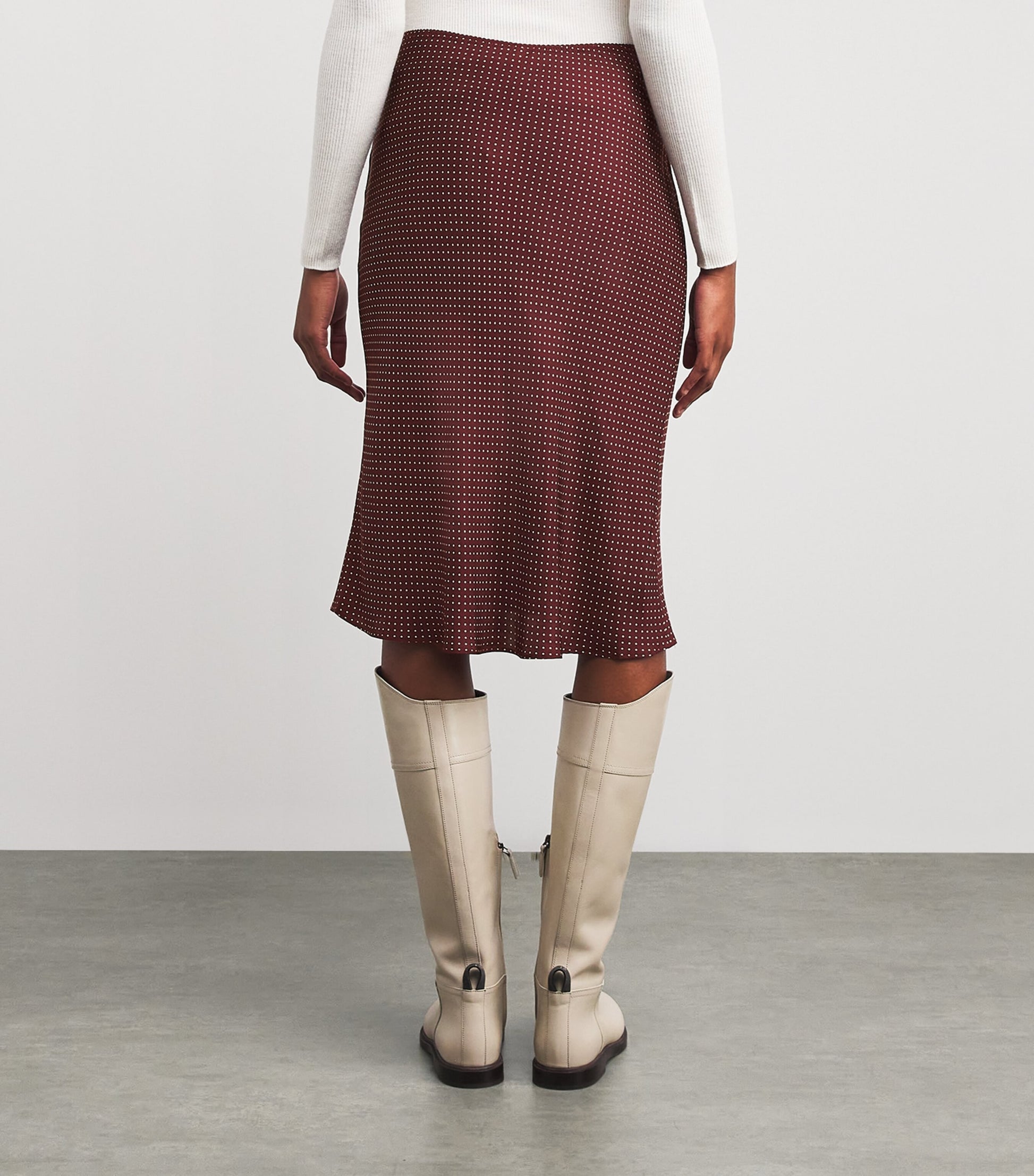 DÔEN Silk-Blend Satin Elowette Midi Skirt