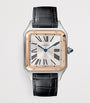 Large Rose Gold and Sapphire Santos-Dumont Watch 31.4mm