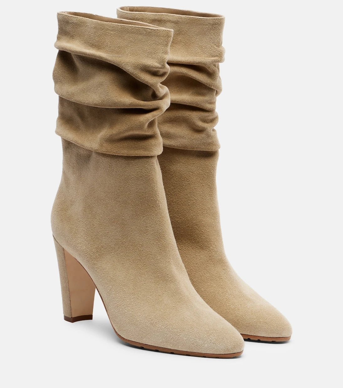 Manolo Blahnik - Calasso 90 draped suede ankle boots