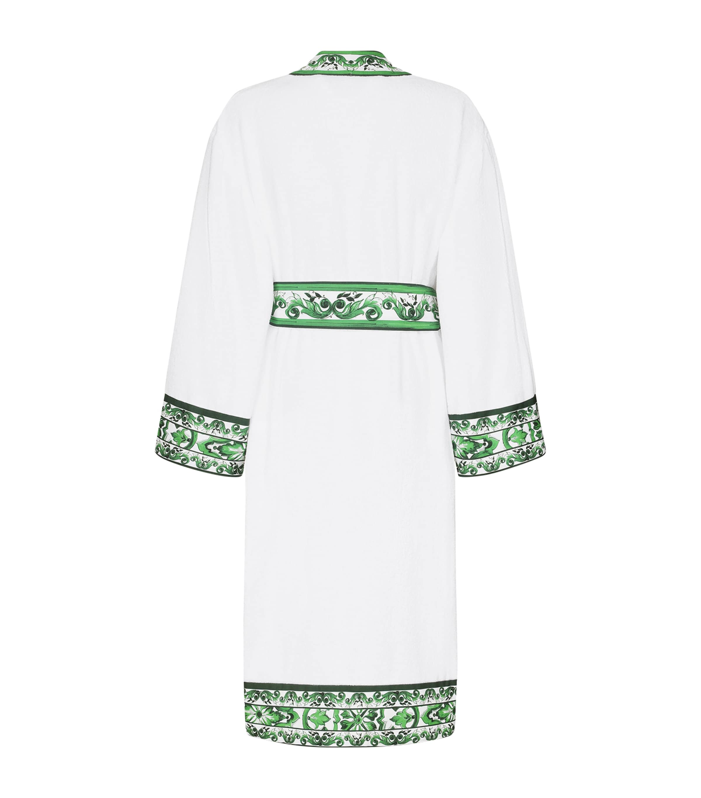 Dolce & Gabbana Casa Multi Cotton Terry Printed Bathrobe