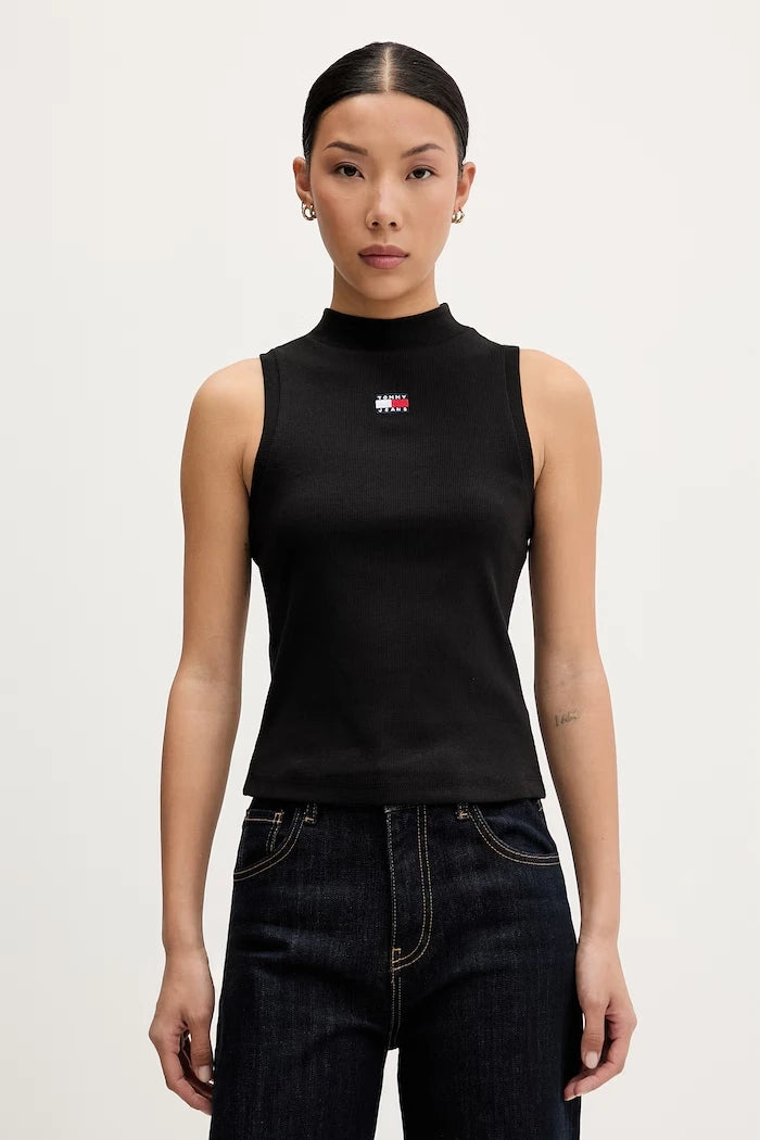 Tommy Jeans топ дамски от памук с еластан