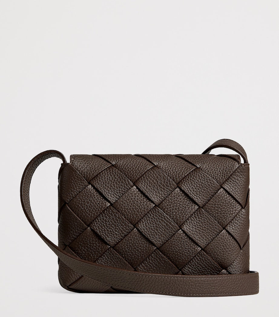 Bottega Veneta Leather Intrecciato Diago Cross-Body Bag