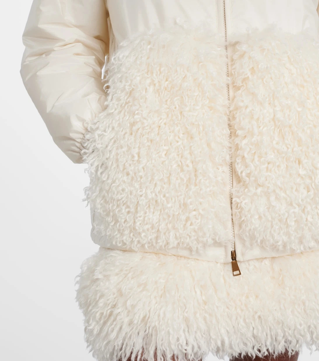 Moncler - Paneled zip-up hoodie