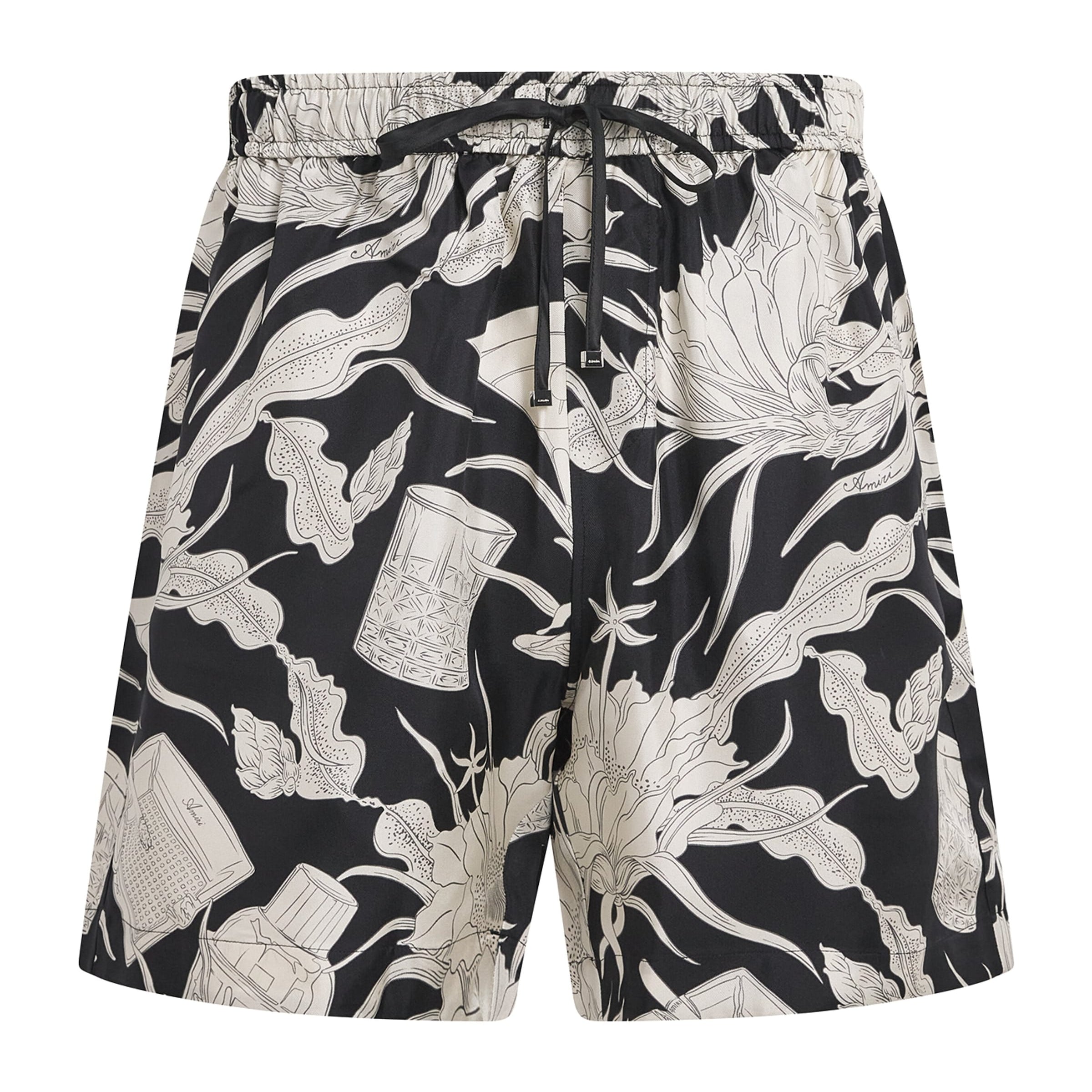 AMIRI Silk Floral Print Shorts