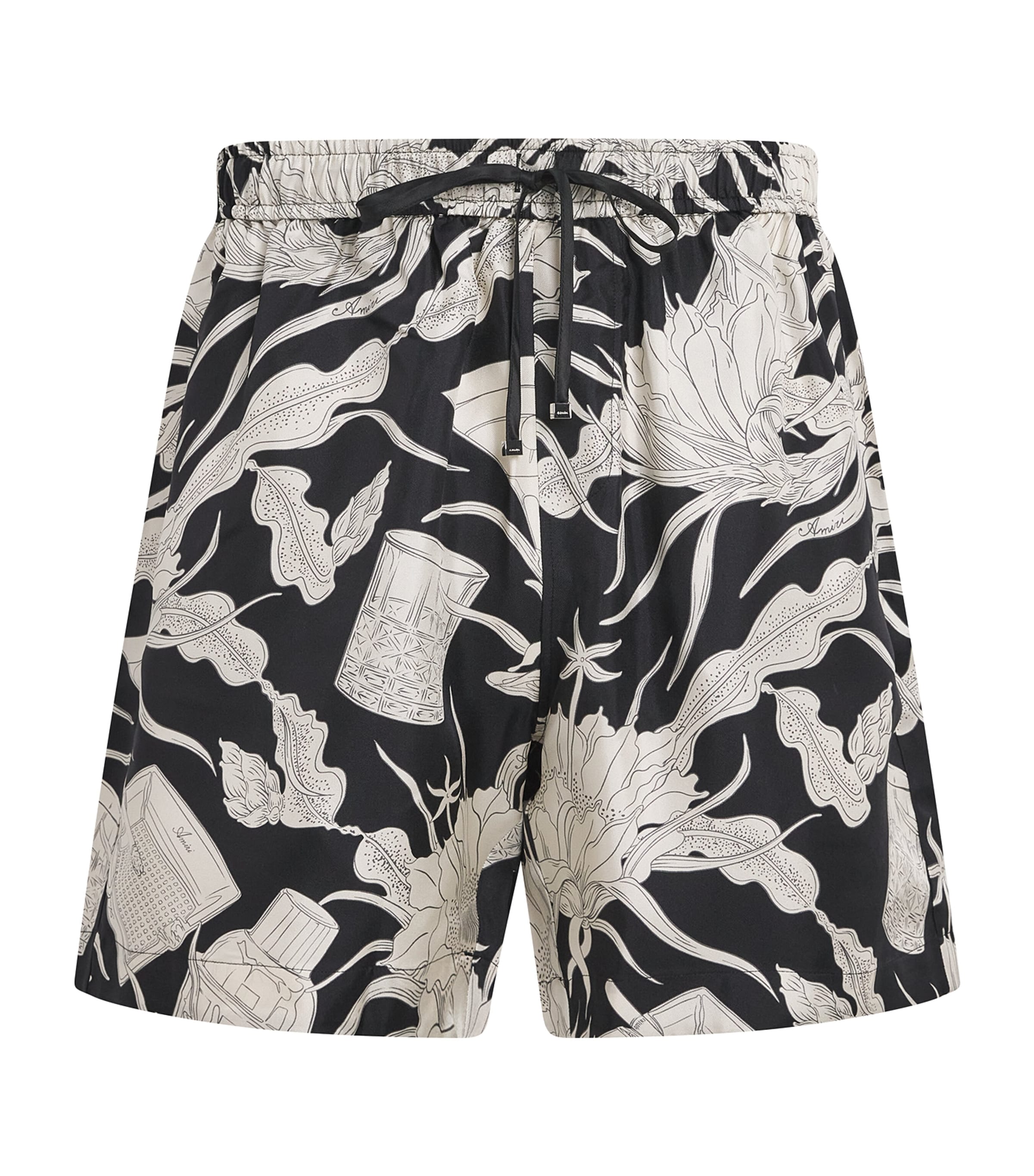 AMIRI Silk Floral Print Shorts