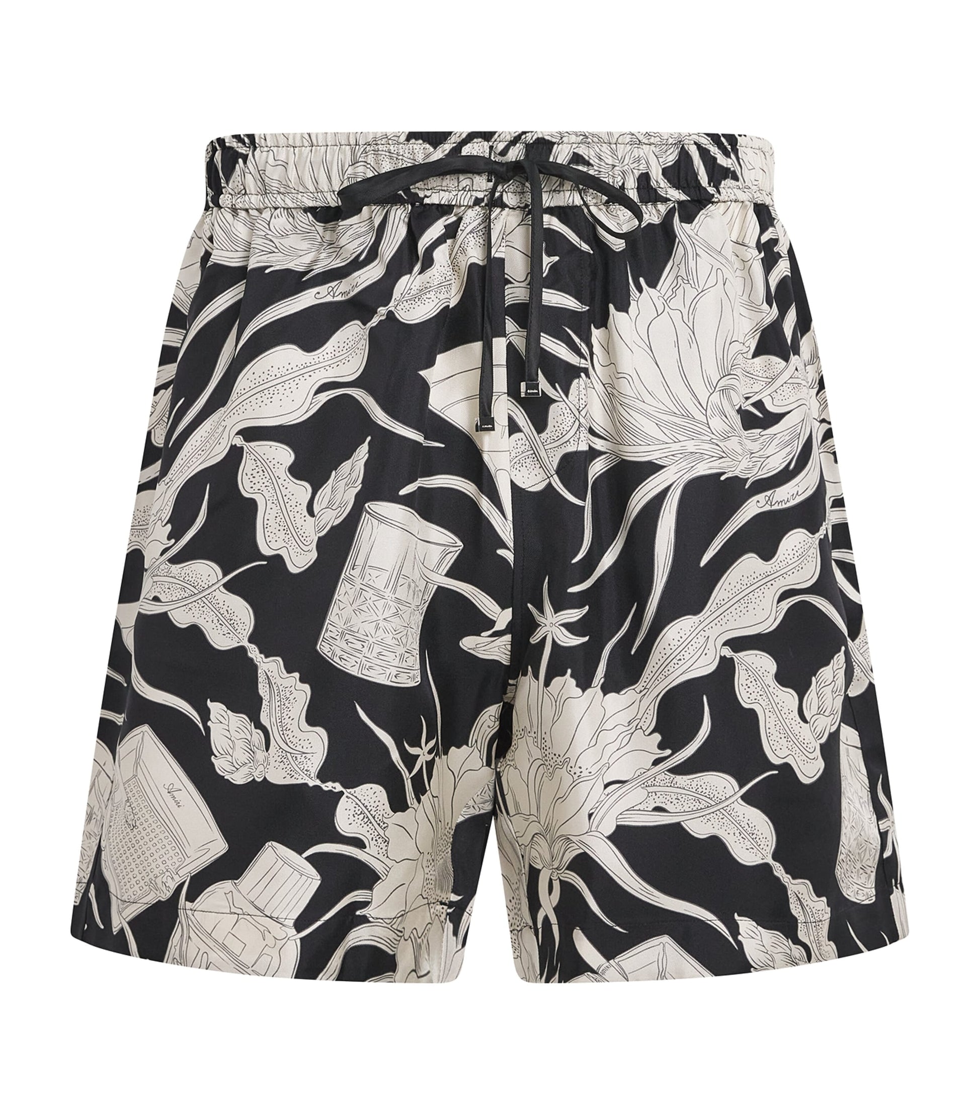 AMIRI Silk Floral Print Shorts
