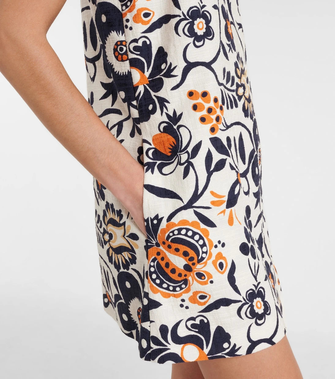 La DoubleJ - Racer printed cotton poplin minidress