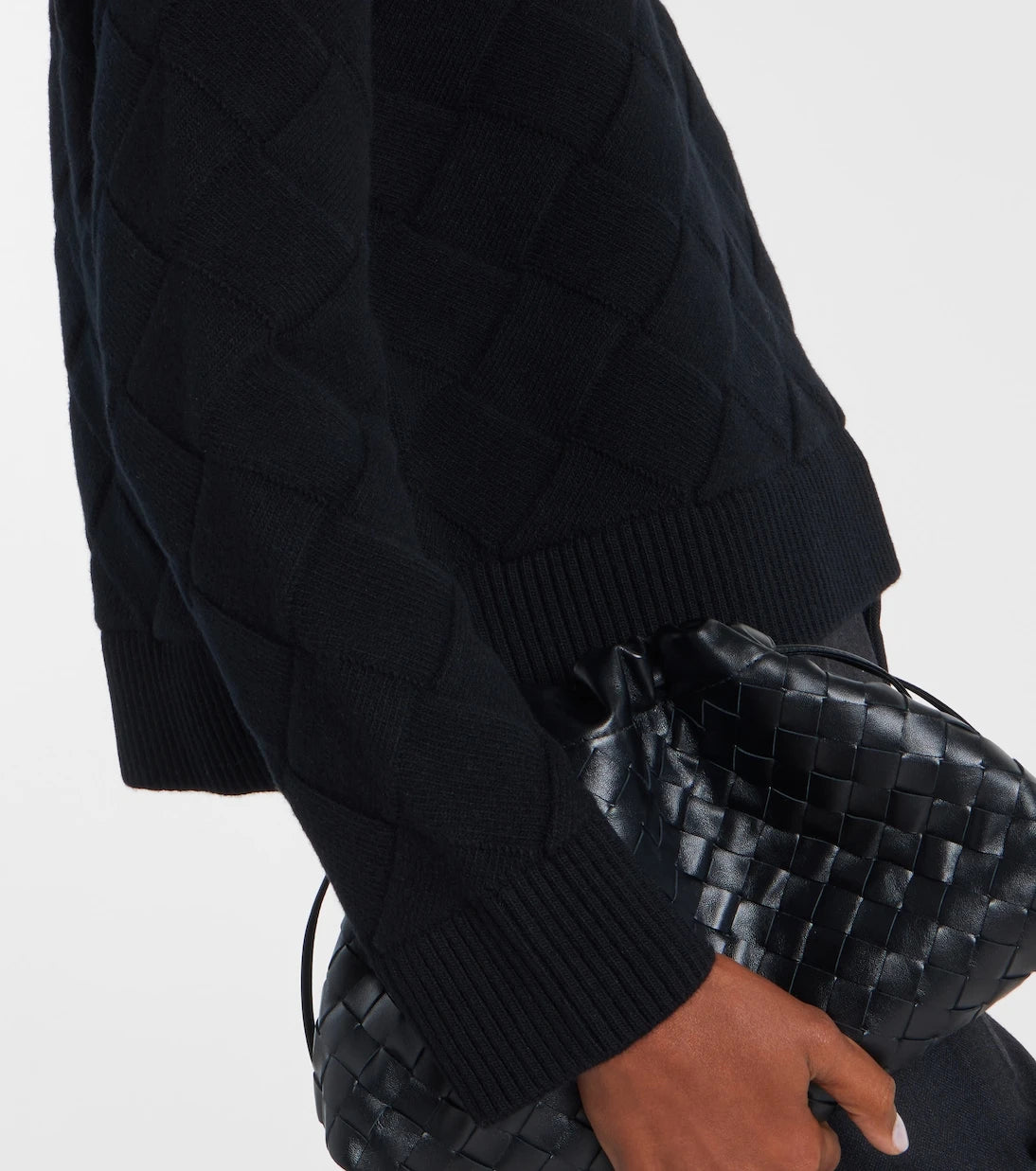 Bottega Veneta - سترة إنترتشيو صوفية مخلوطة