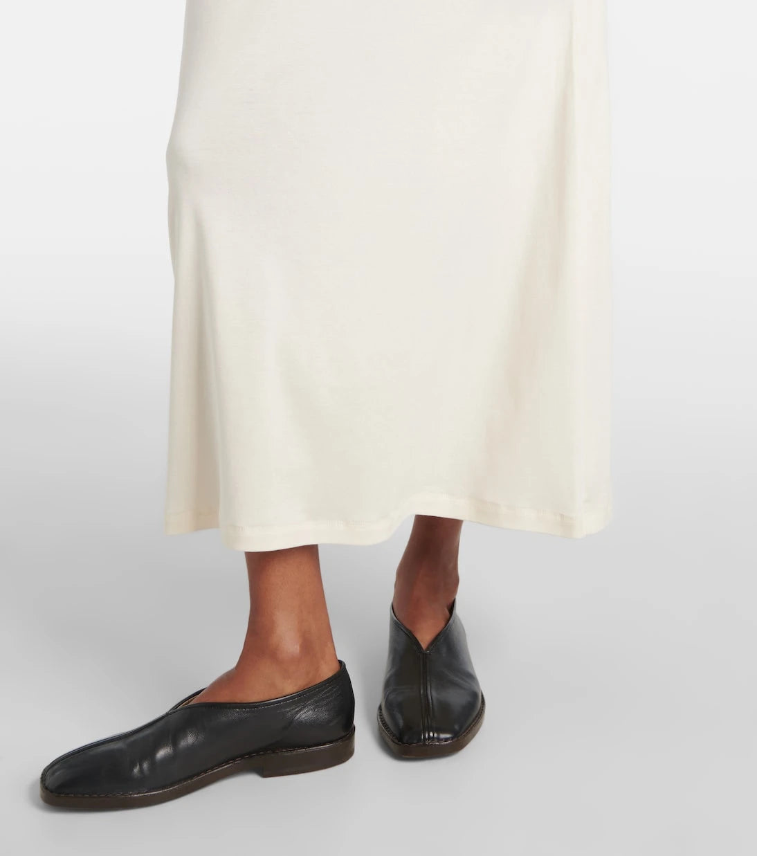 Lemaire - Belted cotton jersey midi dress
