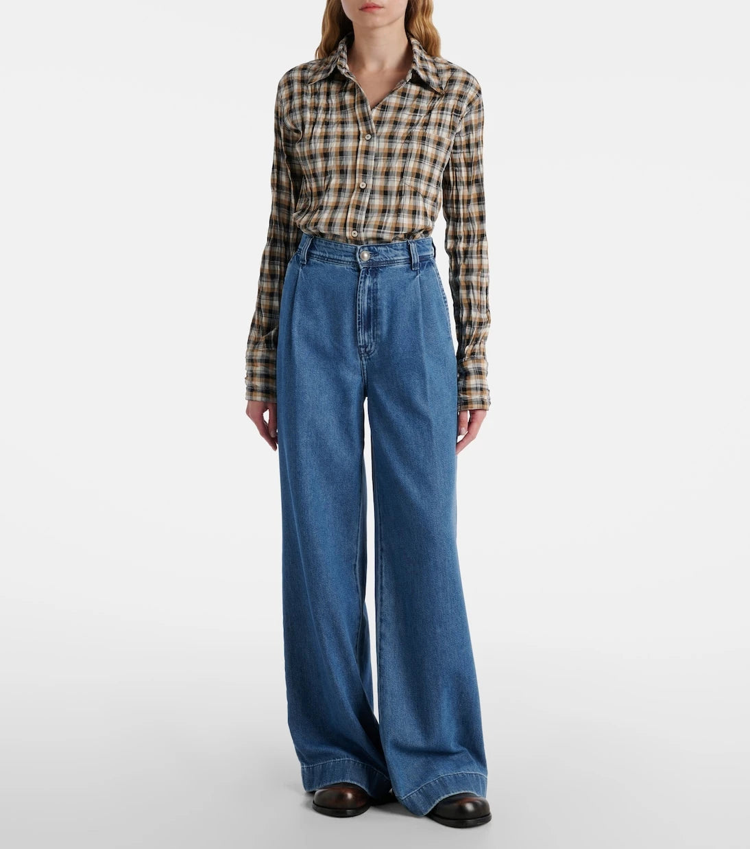 7 For All Mankind - Pleated wide-leg jeans