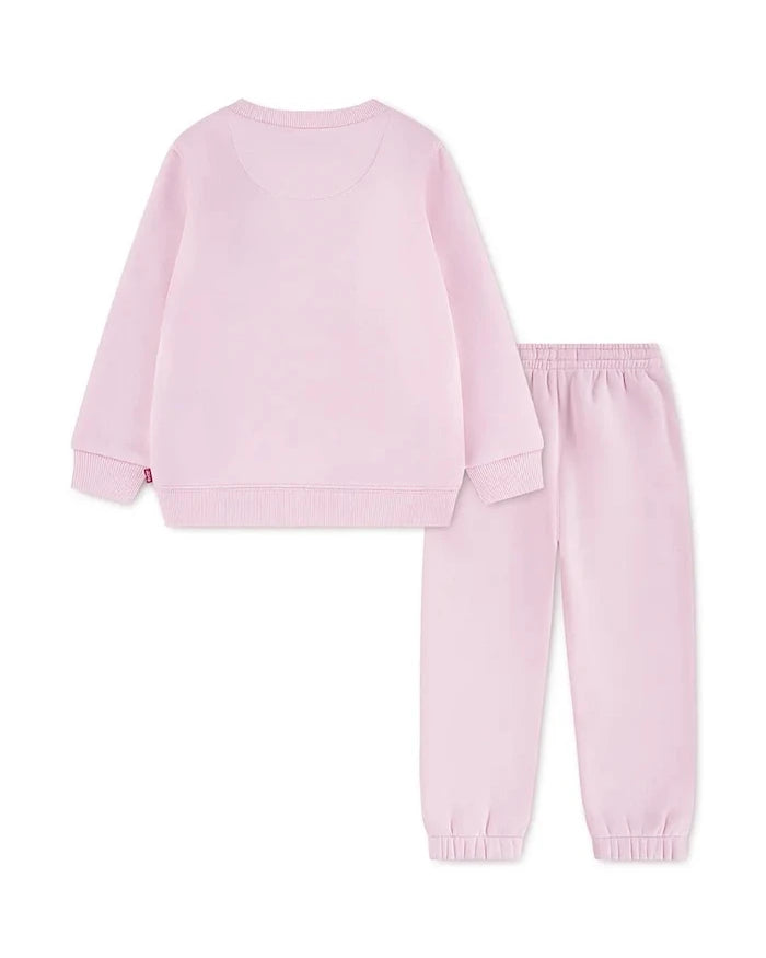 Levi's çocuklar için pamuklu eşofman takımı HOODIE & JOGGER SET