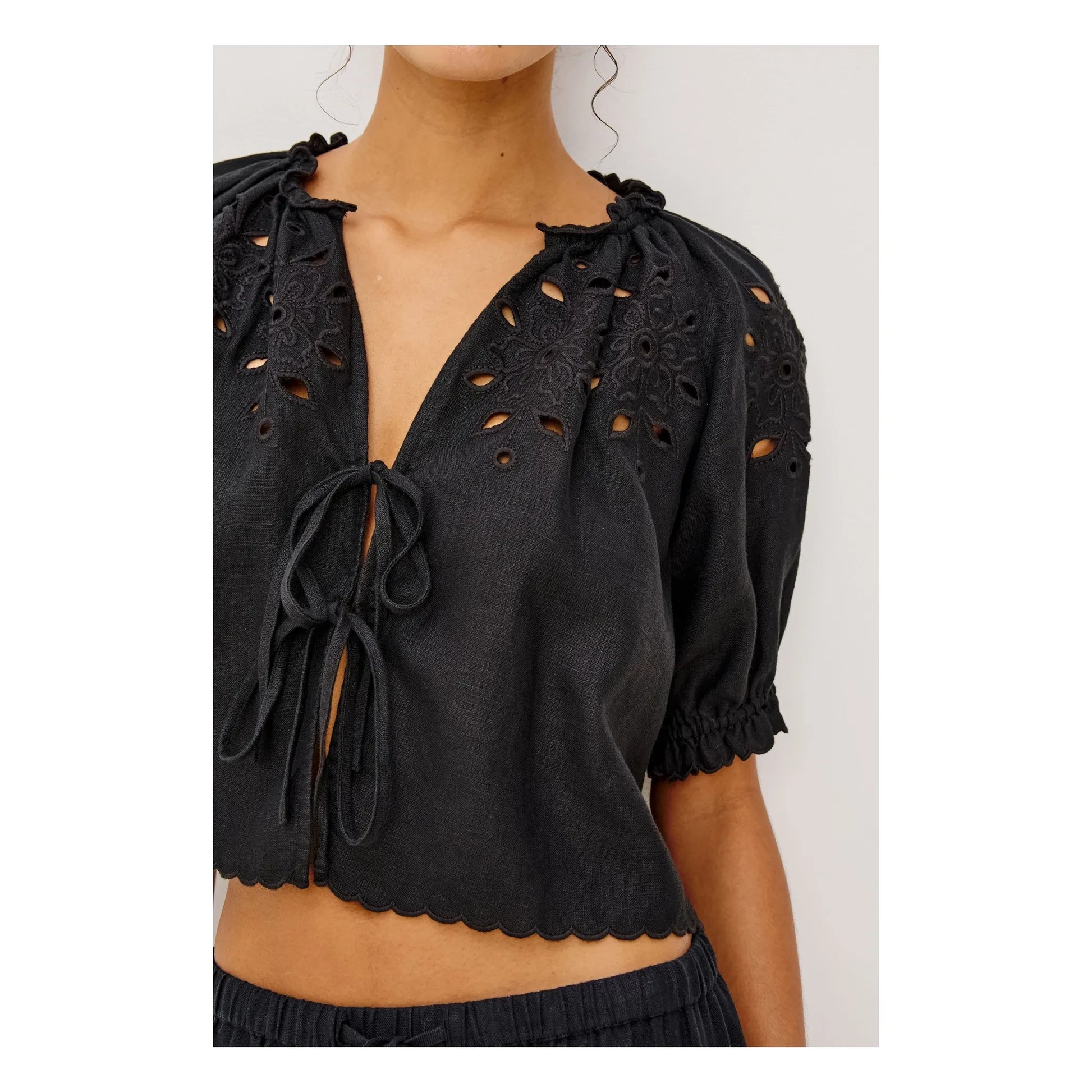 Rails - Lizbeth English Embroidery Blouse | Black