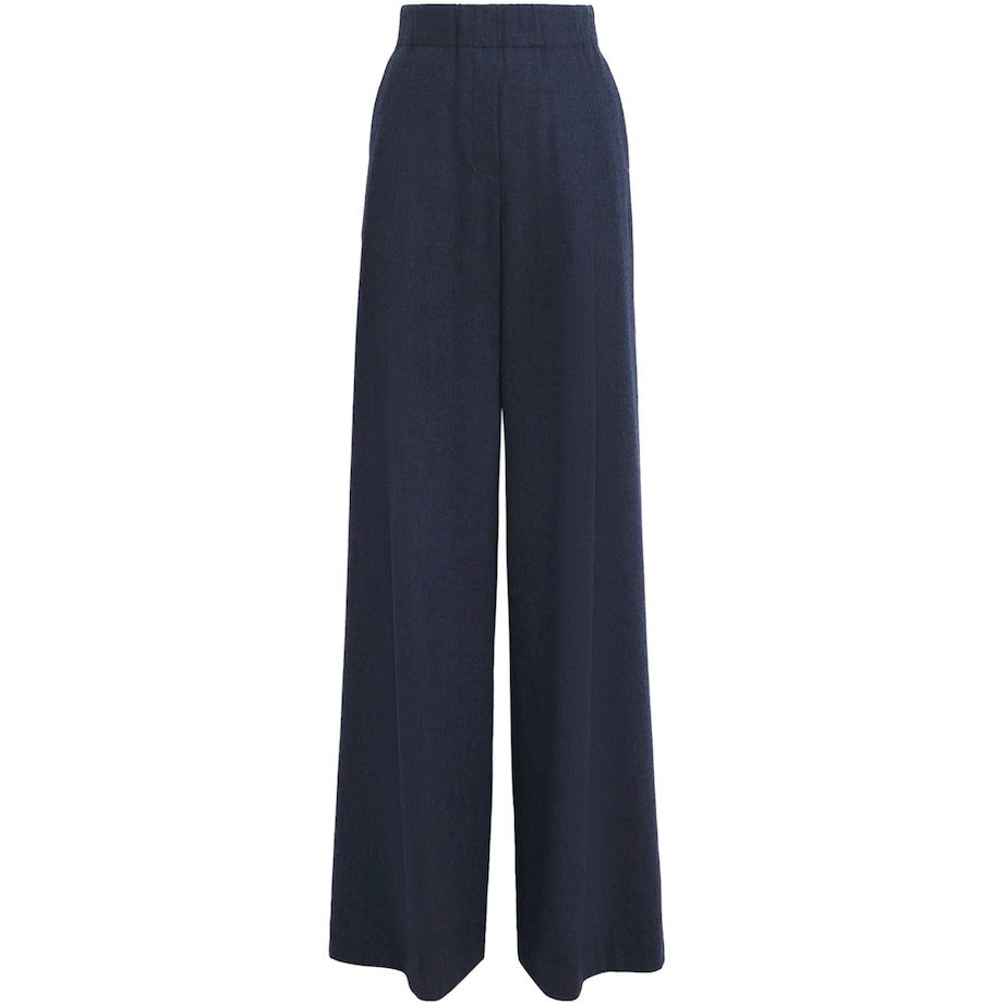 Wool-Cashmere Astor Wide-Leg Trousers