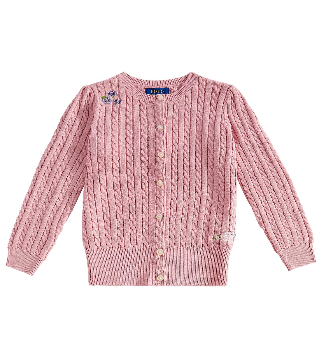 Polo Ralph Lauren Kids - كارديجان قطني محبوك ومطرز بتصميم كابل