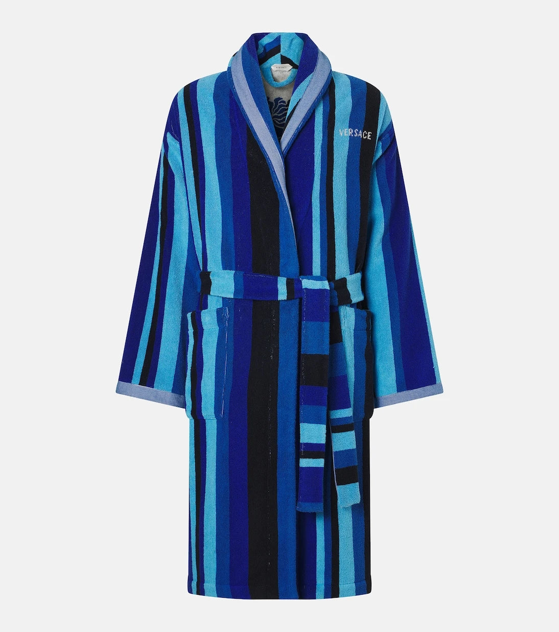 Versace Home - Striped cotton terry bathrobe