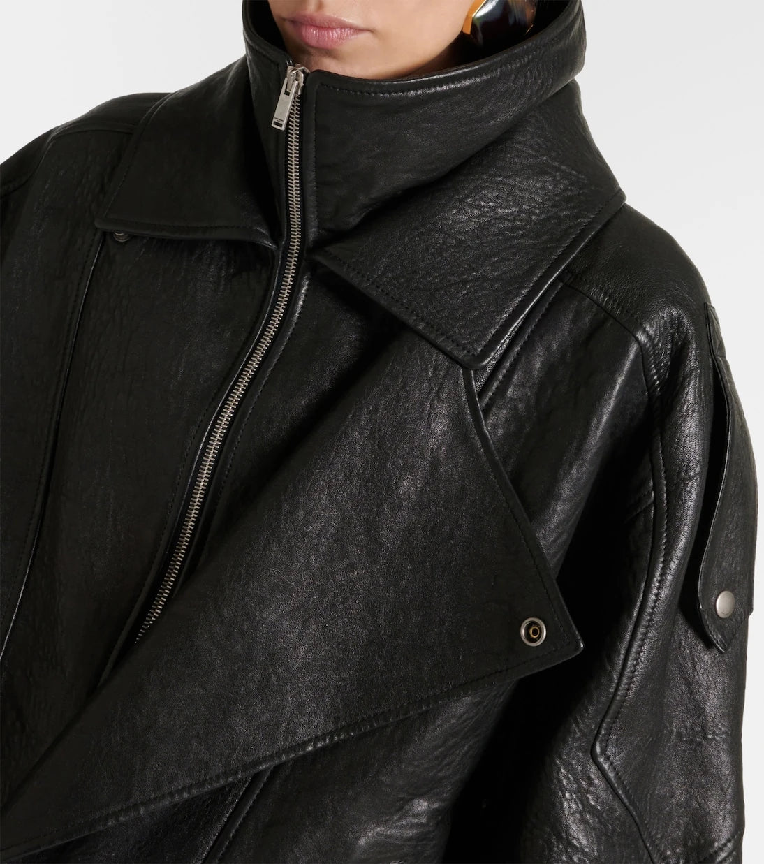 Saint Laurent - Oversized leather blouson