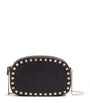 Valentino Garavani Black Mini Leather Rockstud Shoulder Bag