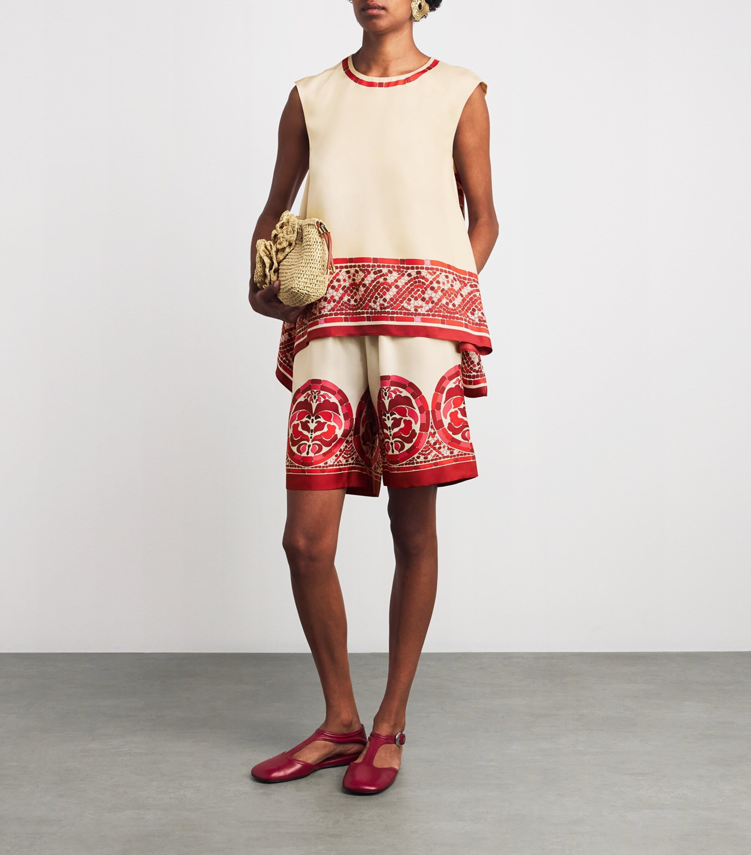 La Doublej Multi Silk Palazzo Shorts