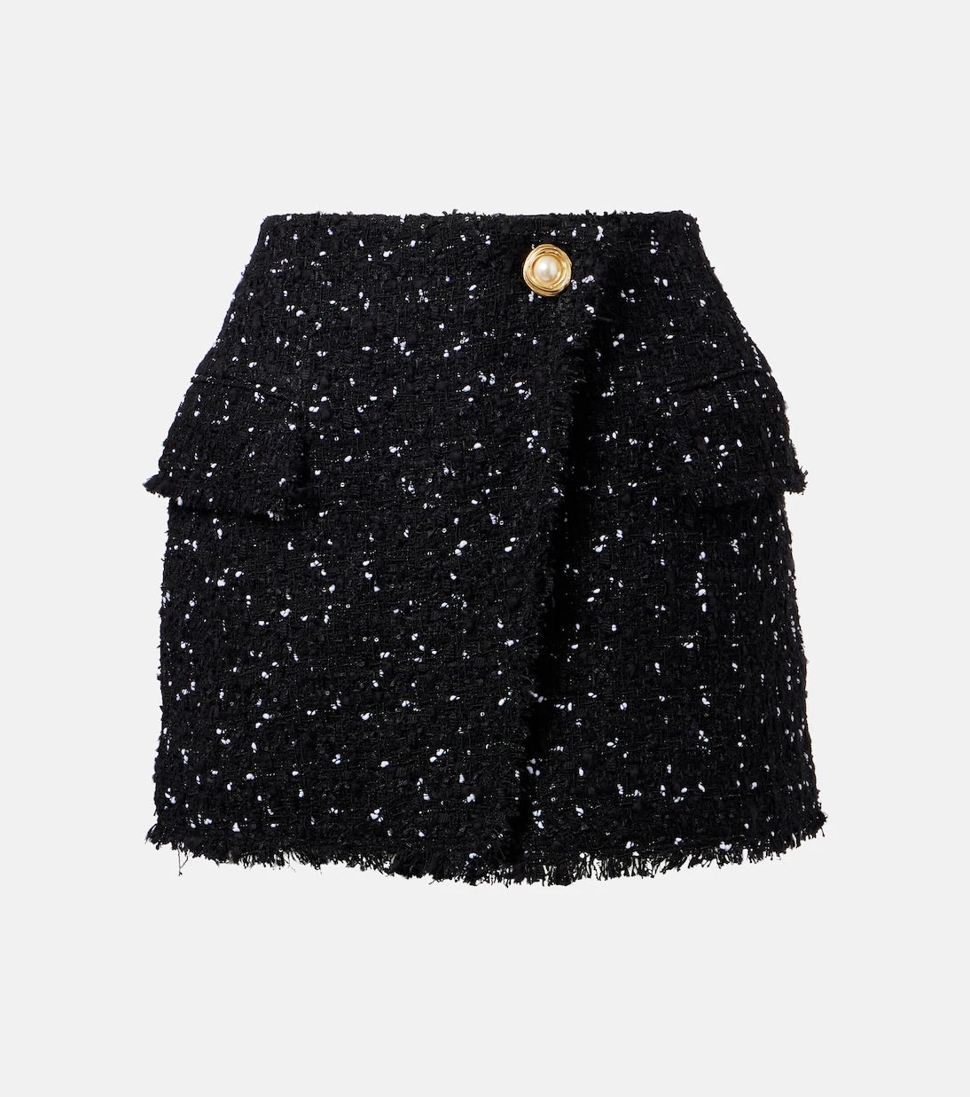 Balmain - تنورة قصيرة من التويد المنقط