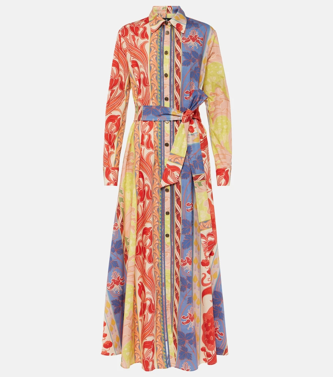 Etro - Printed cotton-blend shirt dress