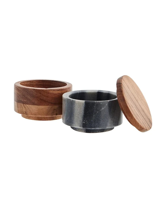 Madam Stoltz Marble Kapaklı Baharat Kapları (2'li)