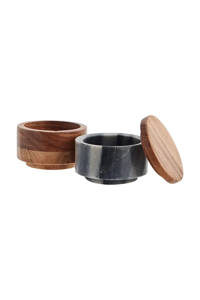 Madam Stoltz Marble Kapaklı Baharat Kapları (2'li)
