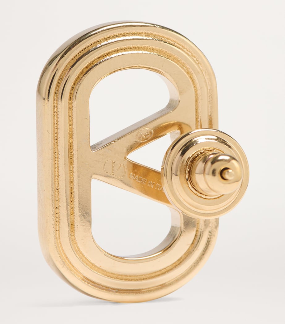 Valentino Garavani Ovalette VLogo Stud Earrings