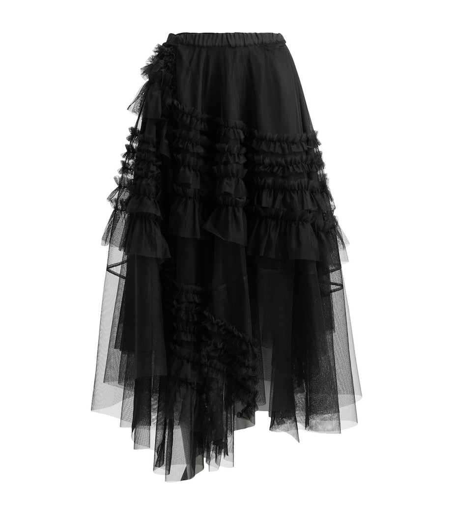 Black Tulle Jen Midi Skirt