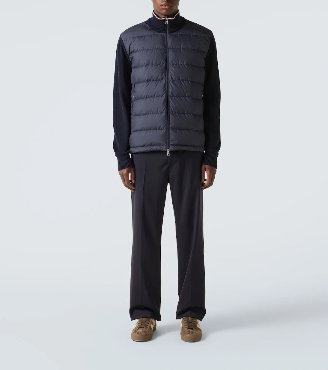 Moncler - Down-paneled cotton cardigan