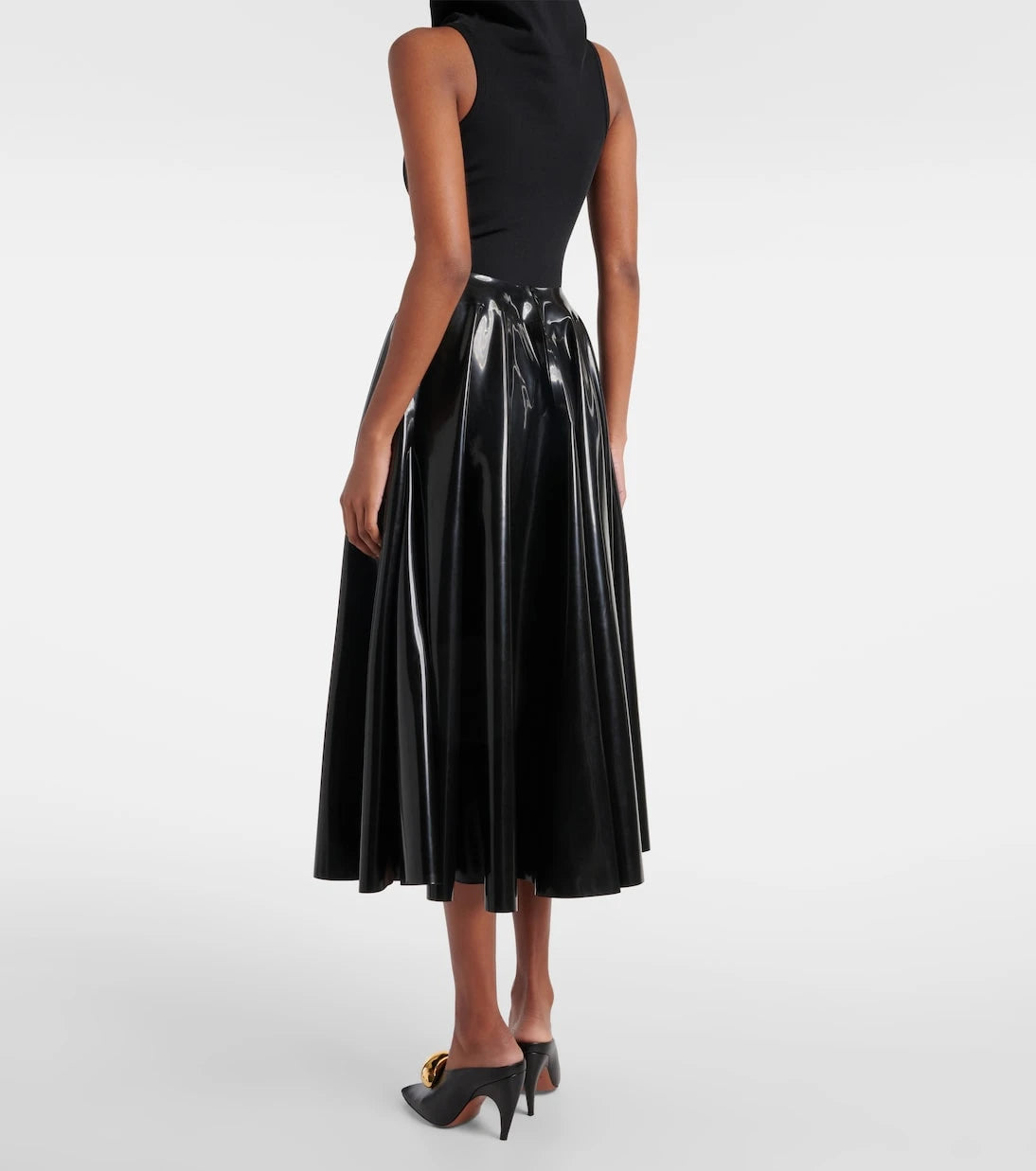 Alaïa - Latex midi skirt