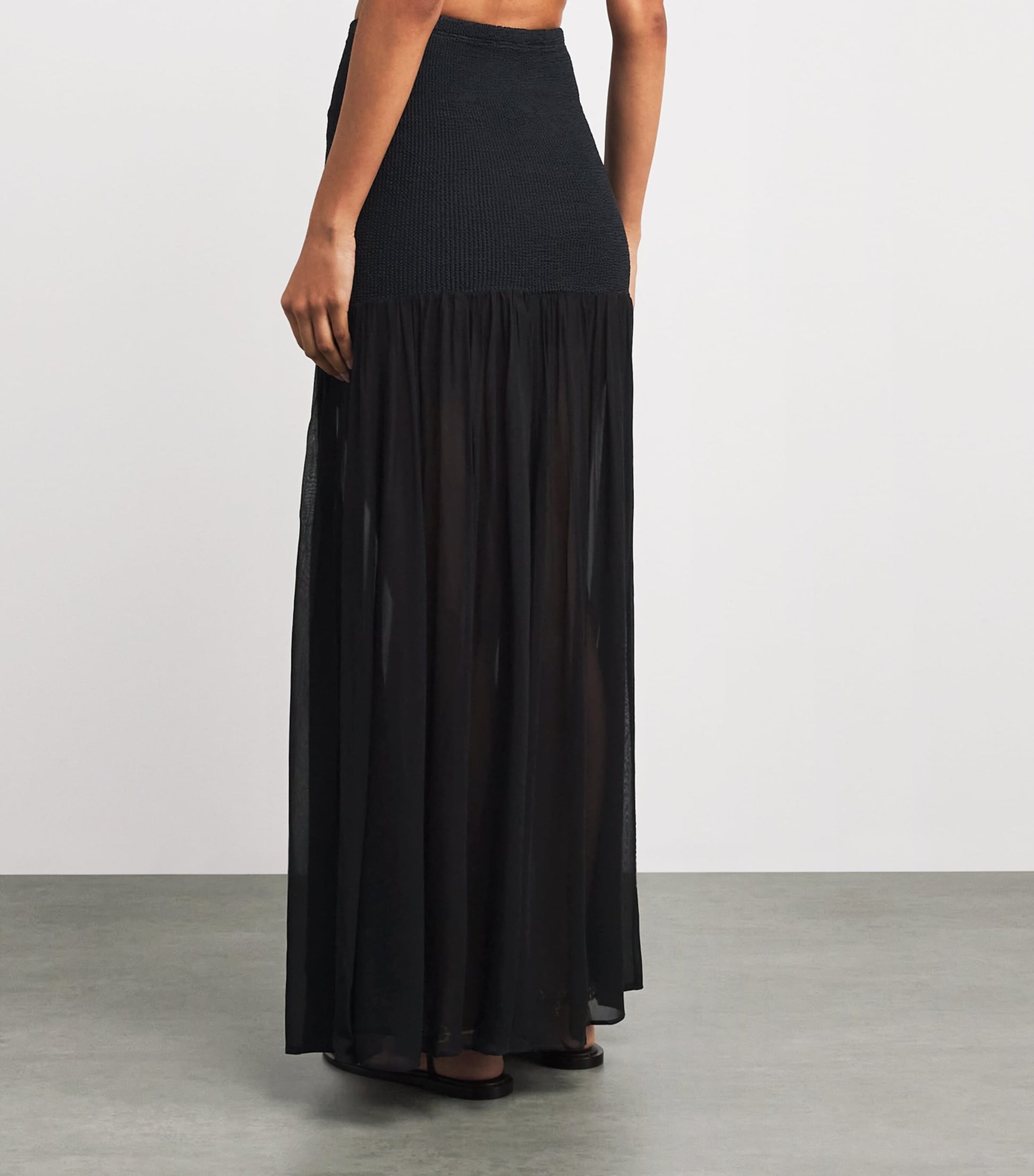 Hybrid Maxi Skirt BLACK