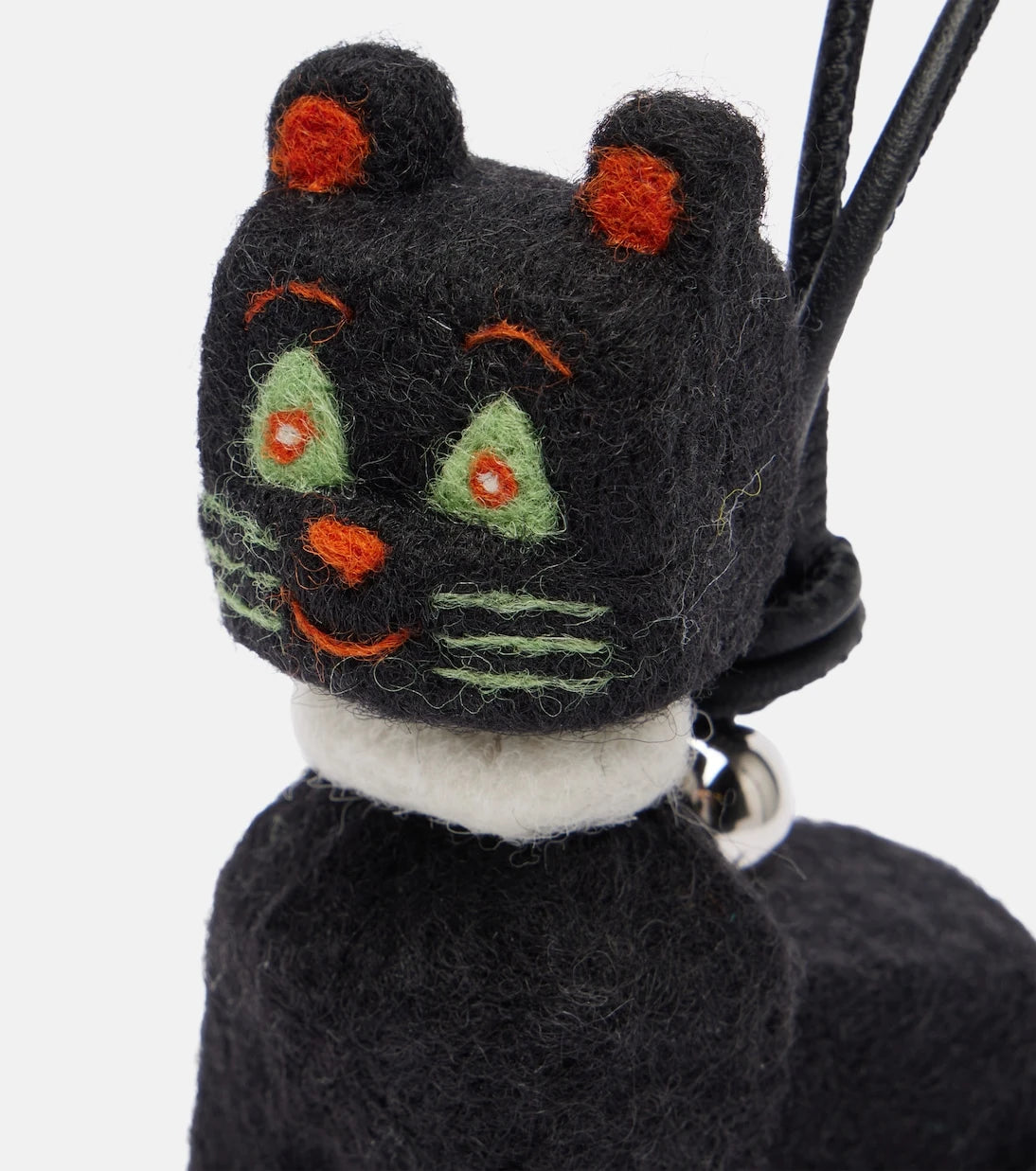 Loewe - x Louis Wain Cats leather-trimmed wool bag charm