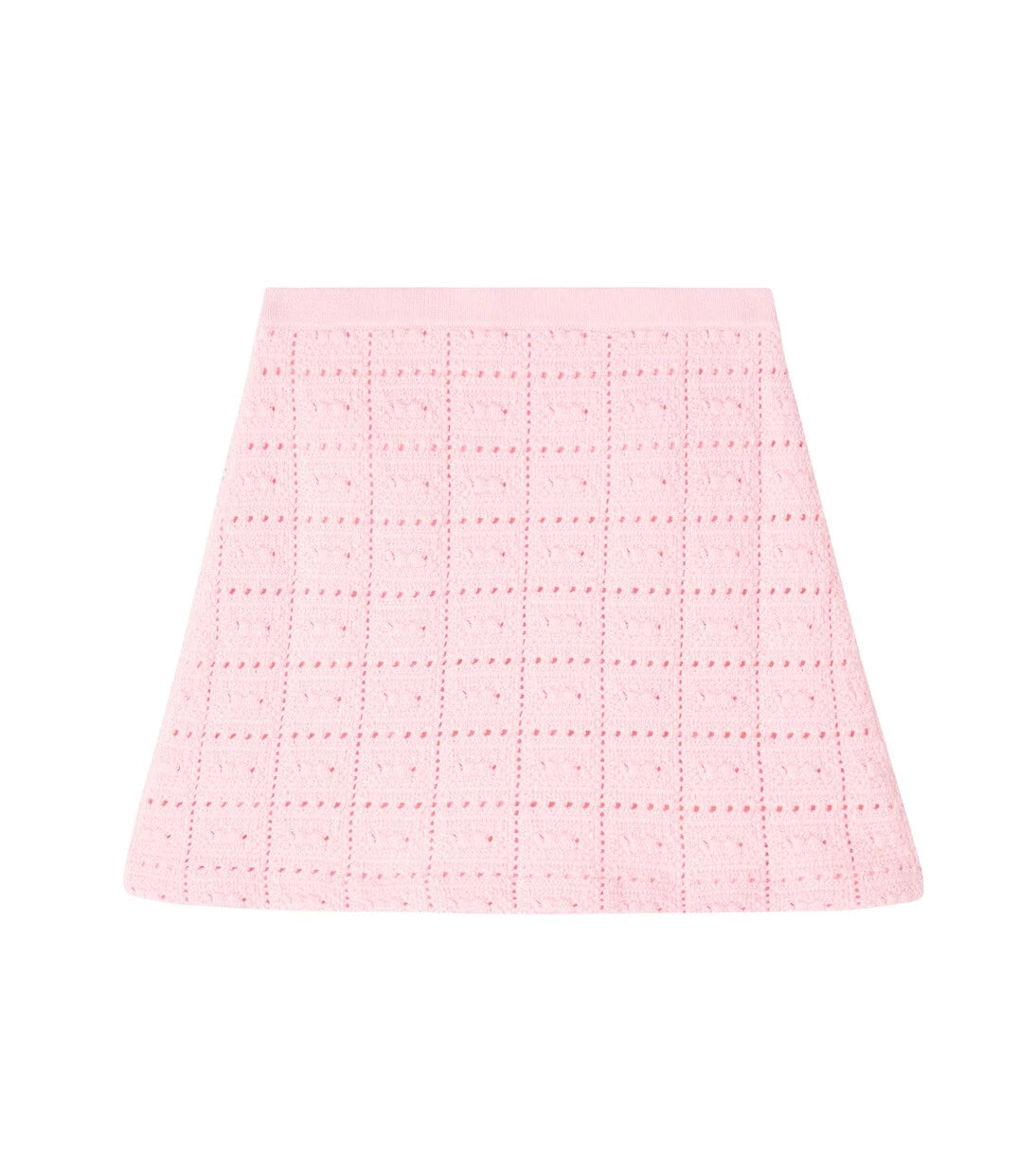 Self-Portrait Kids - Knitted cotton-blend skirt
