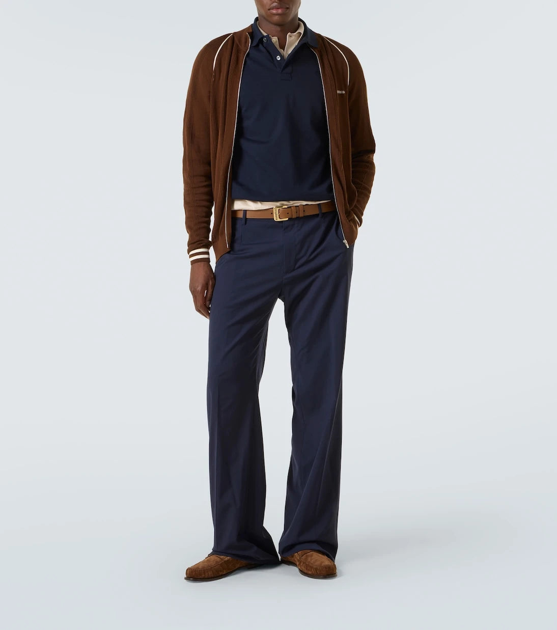 Miu Miu - Logo cotton-blend zip-up cardigan