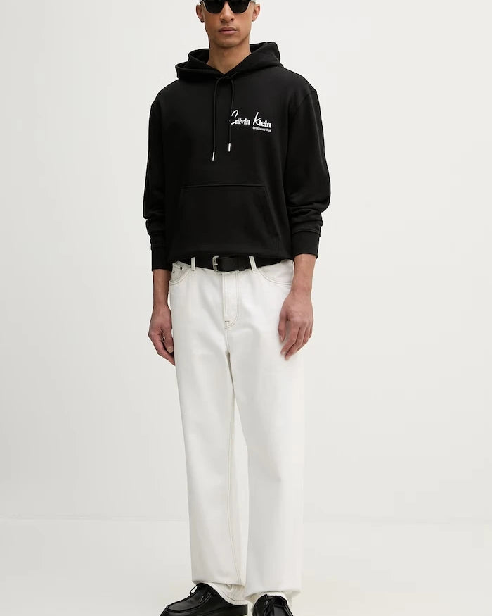 Calvin Klein Jeans Erkek Kapüşonlu Pamuklu Sweatshirt