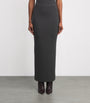Grey Ribbed Emma Maxi Skirt