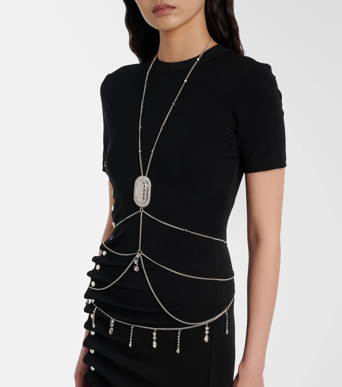 Rabanne - Crystal-embellished body chain