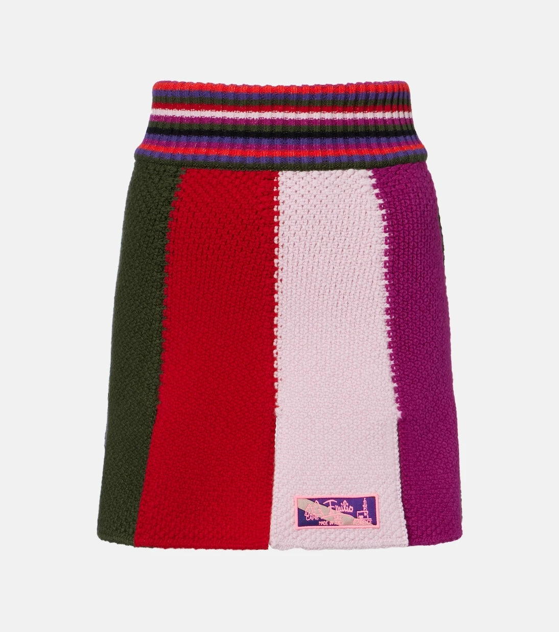 Pucci - Striped wool-blend miniskirt